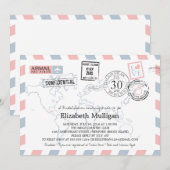 World Traveller Airmail | Vrijgezellenfeest Kaart (Voorkant / Achterkant)