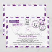 World Traveller Airmail | Vrijgezellenfeest van Ma Kaart (Voorkant / Achterkant)