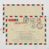 World Traveller Airmail | Vrijgezellenfeest van Ne Kaart (Voorkant / Achterkant)