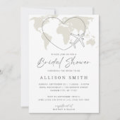 World Traveller Bruids Douche Uitnodiging (Voorkant)