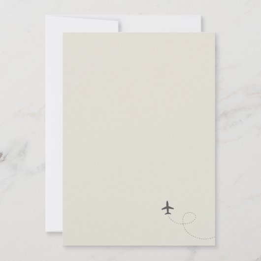 World Traveller Bruids Douche Uitnodiging (Achterkant)