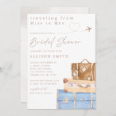 World Traveller Bruids Douche Uitnodiging (Voorkant / Achterkant)