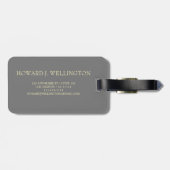 World Traveller Kaart Marble Glitter monogram Naam Bagagelabel (Achterkant horizontaal)