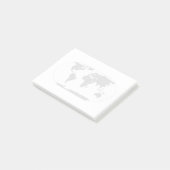 World Traveller Map Post-it® Notes (Schuin)