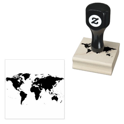 World Traveller Map Rubberstempel (Gestempeld)