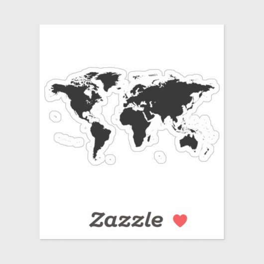 World Traveller Map Sticker (Vel)