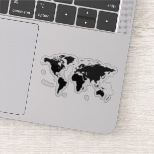 World Traveller Map Sticker
