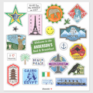 World Traveller Stijl Bagagekoffer 23 Sticker