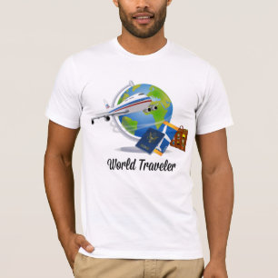 World Traveller, verpakt en klaar om te gaan, T-shirt