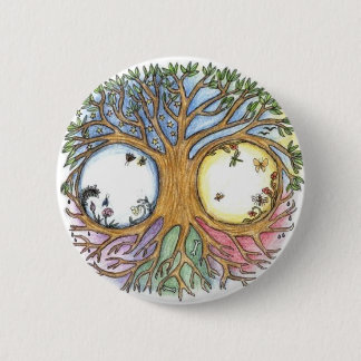 World Tree Badge Ronde Button 5,7 Cm