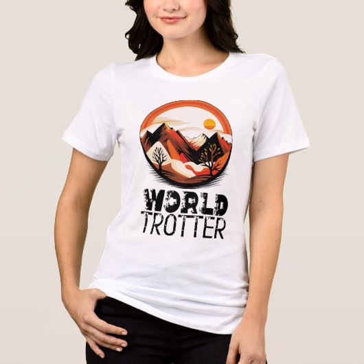 World Trotter - Aventura en el Horizonte Tri-Blend Shirt (Voorkant)