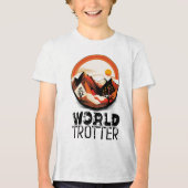 World Trotter - Aventura en el Horizonte Tri-Blend Shirt (Voorkant)