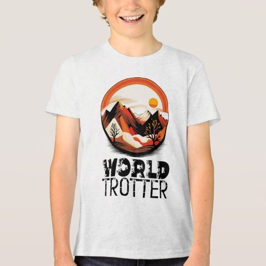 World Trotter - Aventura en el Horizonte Tri-Blend Shirt (Voorkant)