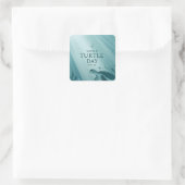 World Turtle Day Underwater Sea Turtle Art Vierkante Sticker (Tas)