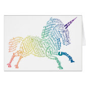 World Unicorn Kaart - Heldere regenboog (Voorkant Horizontaal)