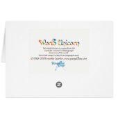 World Unicorn Kaart - Heldere regenboog (Achterkant Horizontaal)
