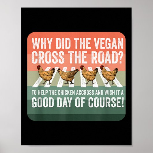 World Vegan Day Chicken Vegetable Plant Based I Ea Poster (Voorkant)