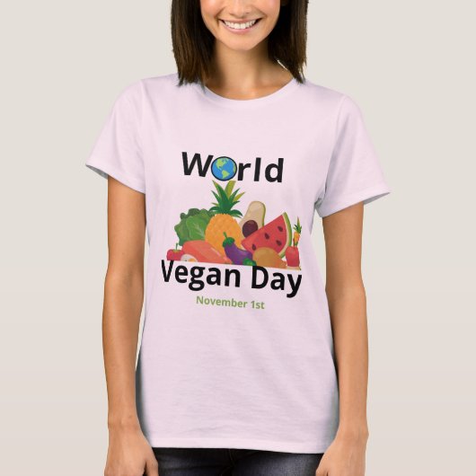 World Vegan Day T-Shirt Design (Voorkant)