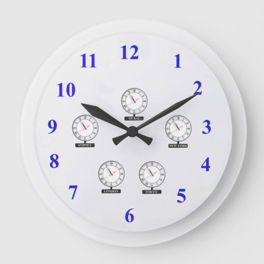 World Wall Clock Grote Klok (Voorkant)