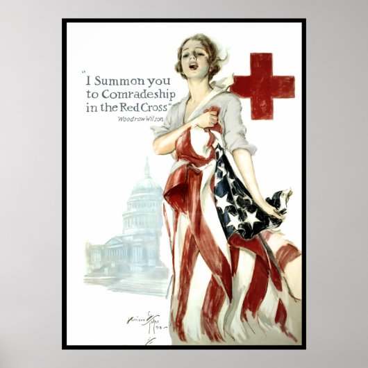 WORLD WAR 1 RED CROSS POSTER 1918 (Voorkant)