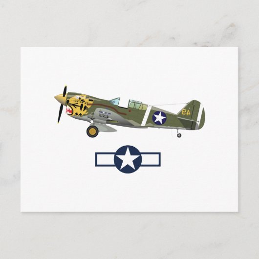 World War 2 American Airlines Briefkaart (Voorkant)