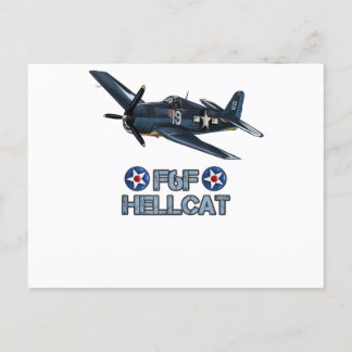 World War 2 F6F Hellcat Fighter Airplane T-Shirt Briefkaart