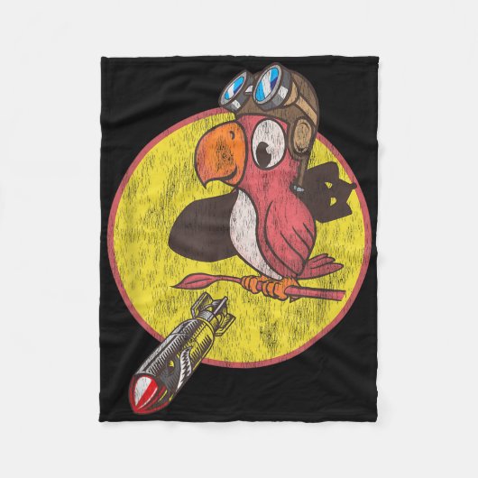 World War 2 Fighter Pilot Patch voor veteranen uit Fleece Deken (Voorkant)
