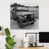 WORLD WAR 2 JEEP POSTER (Thuiskantoor)