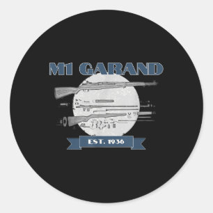 World War 2 Kleding M1 Garand - Uni-volwassenen, Z Ronde Sticker