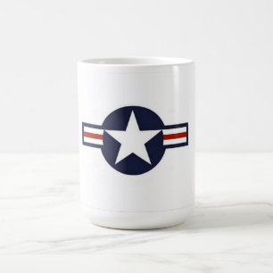 World War 2 USAF-vliegtuiginsignebanner Koffiemok