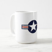 World War 2 USAF-vliegtuiginsignebanner Koffiemok (Voorkant links)