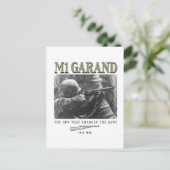 World War 2 Weapon M1 Garand Rifle Briefkaart (Staand voorkant)