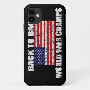 World War Champs Distress US Flag iPhone 5 Hoesje