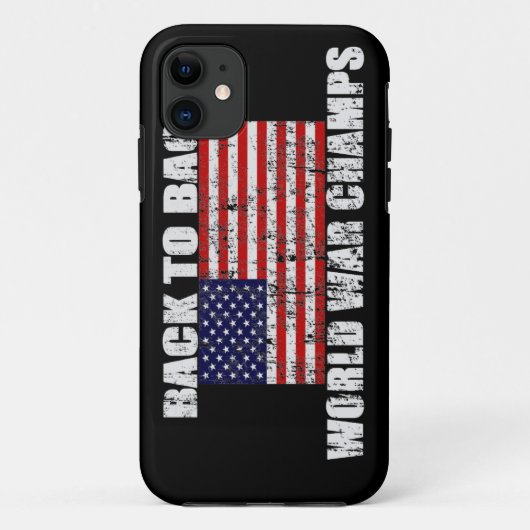 World War Champs Distress US Flag iPhone 5 Hoesje (Achterkant)