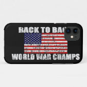 World War Champs Distress US Flag iPhone 5 Hoesje (Achterkant (horizontaal))