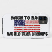 World War Champs Distress US Flag iPhone 5 Hoesje (Achterkant (horizontaal))