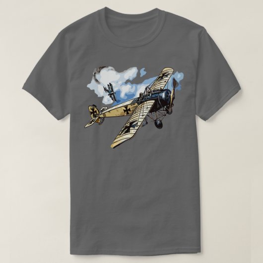 World War I Aerial Combat German Biplane T-shirt (Design voorkant)