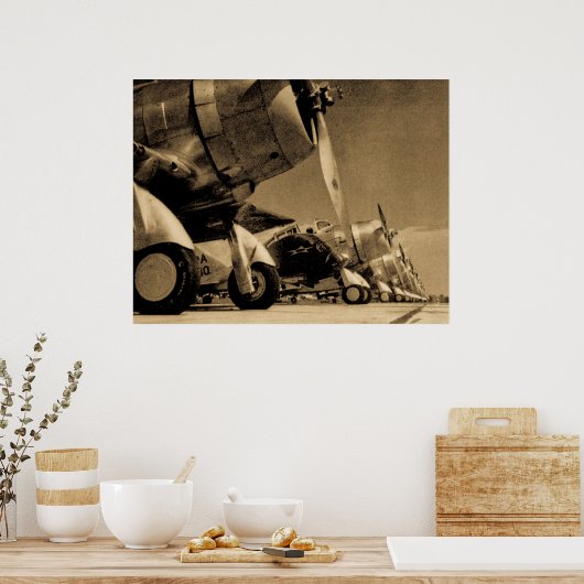 World War II Douglas SBD Dauntless Bomber Planes Poster (Keuken)