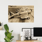 World War II Fighter Planes Severski P-35s Poster (Thuiskantoor)