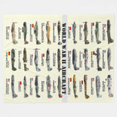 WORLD WAR II-VLIEGTUIG FLEECE DEKEN (Voorkant (Horizontaal))