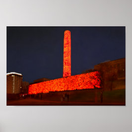 World War One Museum en Memorial Poppy Display Poster