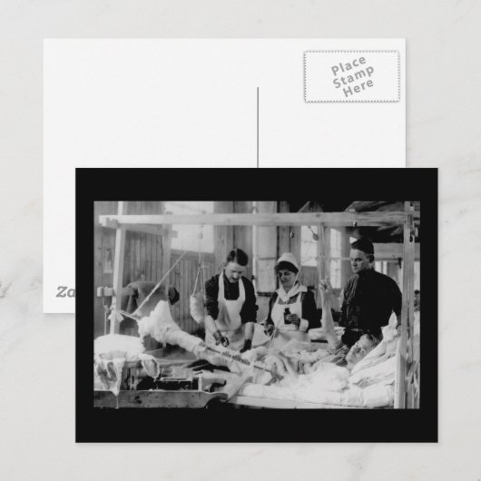 World War One Zurse Field Hospital Briefkaart (Voorkant / Achterkant)