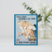World War Postcards, War Bonds Poster, Pin up Briefkaart (Staand voorkant)