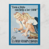 World War Postcards, War Bonds Poster, Pin up Briefkaart (Voorkant)