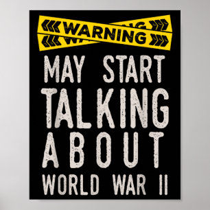 World War Two 2 WW2 Geschiedenis Liefhebber Grappi Poster