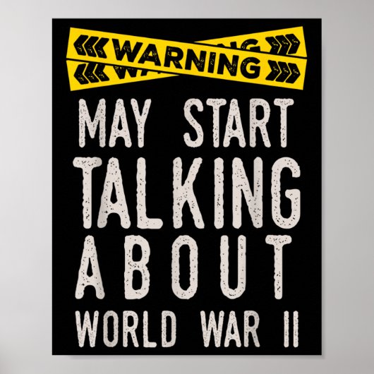 World War Two 2 WW2 Geschiedenis Liefhebber Grappi Poster (Voorkant)