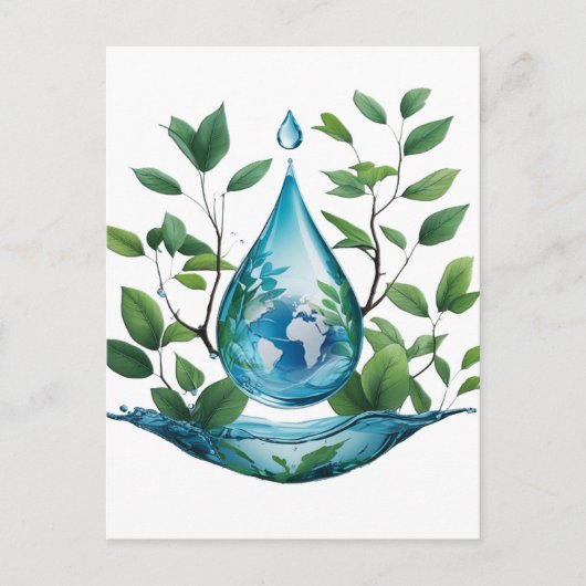 World Water Day Briefkaart (Voorkant)
