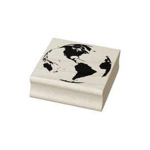 World wereldbol Art Stempel