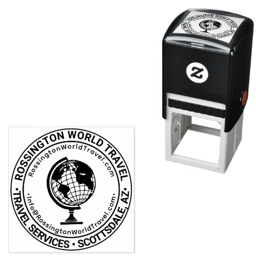 World Wereldbol Bedrijfsnaam Locatie URL E-mail Zelfinktende Stempel (In situ)