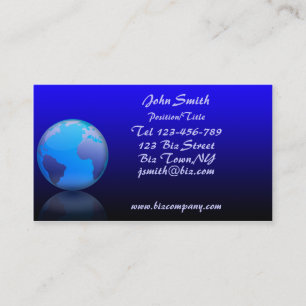 World Wereldbol Business Card-template Visitekaartje